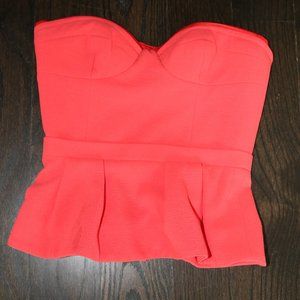 BCBG  JOEL STRAPLESS BUSTIER POPPY